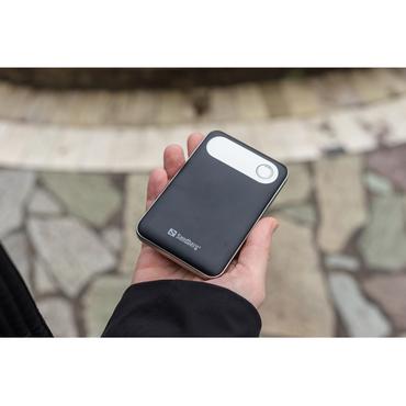 Sandberg 421-16 powerbank Lithium polymer (LiPo) 10000 mAh Aluminium, Sort