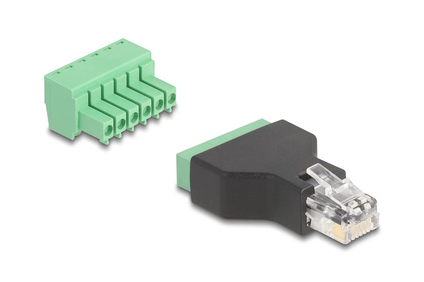 Delock nätverkskontakt - svart, grön