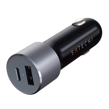 Satechi str&ouml;madapter f&ouml;r bil - USB, 24 pin USB-C - 72 Watt