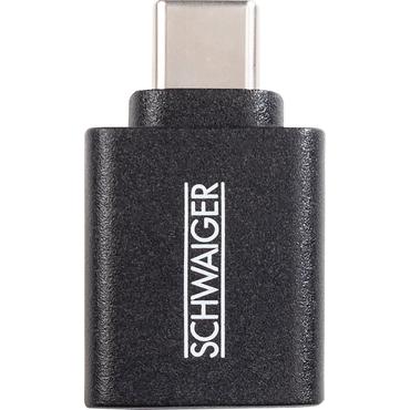 Schwaiger Ladeadapter USB3.1C->USB3.0A schwarz