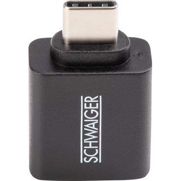 Schwaiger Ladeadapter USB3.1C->USB3.0A schwarz