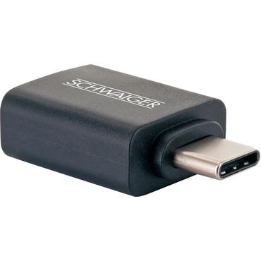 Schwaiger Ladeadapter USB3.1C->USB3.0A schwarz