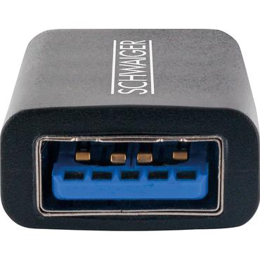Schwaiger Ladeadapter USB3.1C->USB3.0A schwarz