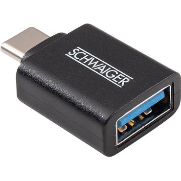 Schwaiger Ladeadapter USB3.1C->USB3.0A schwarz