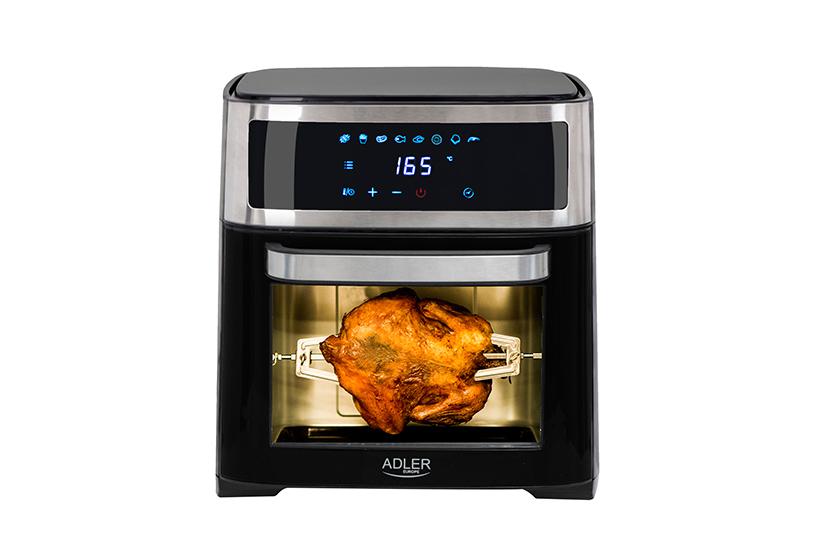 Adler AD 6309 frituregryde Enkelt 13 L Enkeltstående 2500 W Varmluftsteger Sort, Sølv