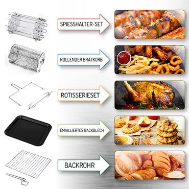 Adler AD 6309 frituregryde Enkelt 13 L Enkeltstående 2500 W Varmluftsteger Sort, Sølv