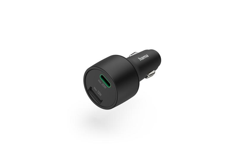 Hama Car Charger USB-C/USB-A Power Delivery/Quick Charge 30W czarna