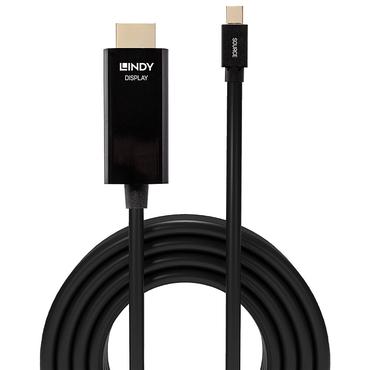 Lindy 36926 videokabel adapter 1 m HDMI Type A (Standard) Mini DisplayPort Sort