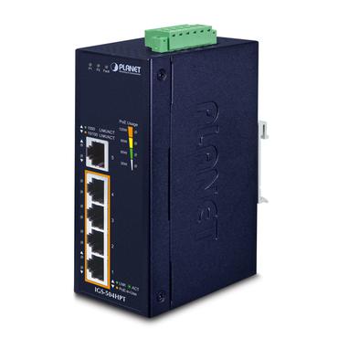 PLANET IGS-504HPT netværksswitch Ikke administreret L2 Gigabit Ethernet (10/100/1000) Strøm over Ethernet (PoE) Blå