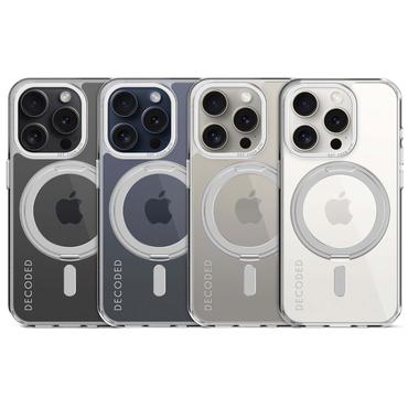 Decoded Recycled Plastic Loop Stand Backcover iPhone 15 Pro  Transparant