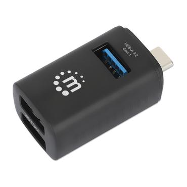MANHATTAN 3-Port USB 3.0 / 2.0 USB-C Stecker auf 3xA-Buchse