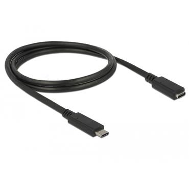 Delock - USB typ C-f&ouml;rl&auml;ngningskabel - 24 pin USB-C till 24 pin USB-C - 1 m