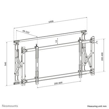 Neomounts LED-VW1750BLACK beslag - for LCD display - sort