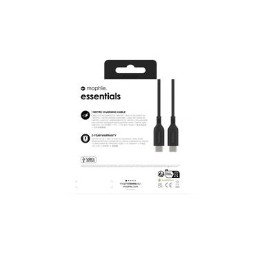 mophie essentials - USB typ C-kabel - 24 pin USB-C till 24 pin USB-C - 1 m
