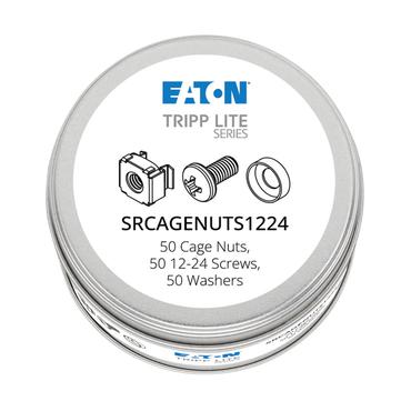Eaton Tripp Lite Series Rack Enclosure Square Hole Hardware 12-24 Screws & Washers 50PC - rackmonteringspaket