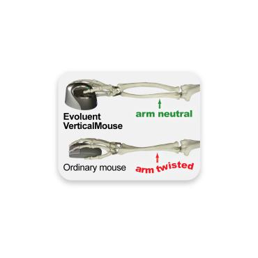 Evoluent VerticalMouse 4 Small - vertikal mus - USB - lila/svart