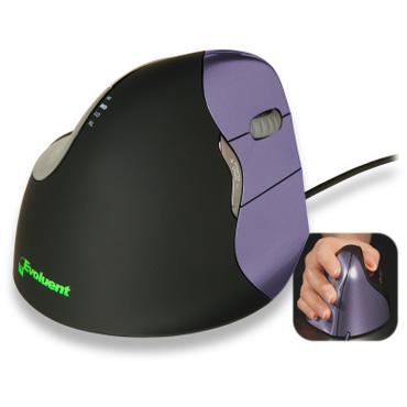 Evoluent VerticalMouse 4 Small - vertikal mus - USB - lila/svart