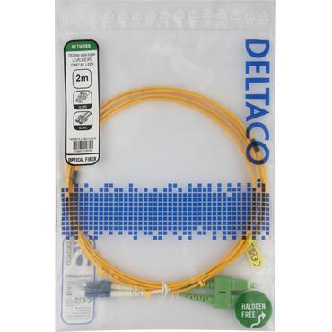 Deltaco LCSC-2-DUA InfiniBand og fiberoptisk kabel 2 m 2x LC 2x SC Gul