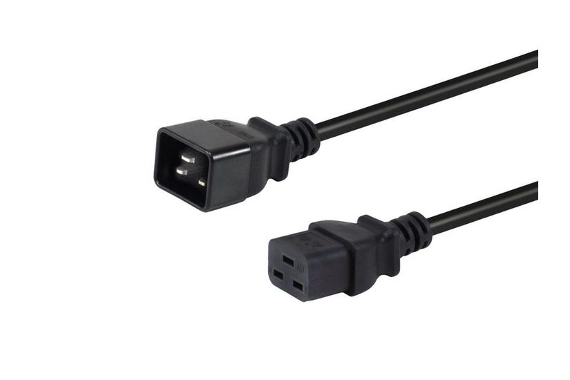 Equip Netzkabel Anschl. C20 -> C19    1.80m  180&Acirc;&deg;gew.     sw