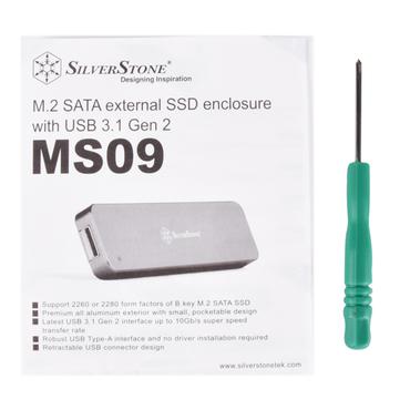 SilverStone Mobile Series MS09 - lagringspakning - M.2 Card - USB 3.1 (Gen 2)