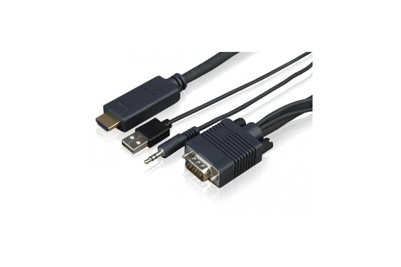 Sony CAB-VGAHDMI1 - HDMI-kabel - HDMI/VGA/ljud/USB - 1 m