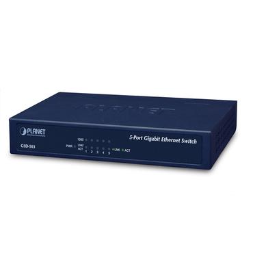 PLANET GSD-503 netværksswitch Gigabit Ethernet (10/100/1000) Blå