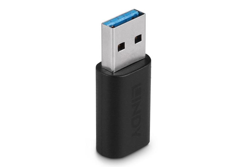 Lindy 41904 kabel k&oslash;nsskifter USB 3.2 Type A USB 3.2 Type C Sort
