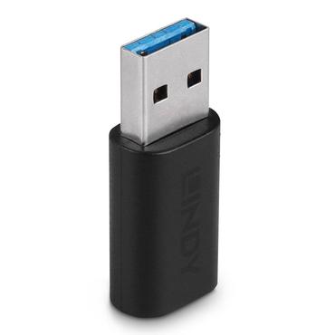 Lindy 41904 kabel k&oslash;nsskifter USB 3.2 Type A USB 3.2 Type C Sort
