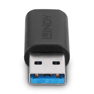 Lindy 41904 kabel k&oslash;nsskifter USB 3.2 Type A USB 3.2 Type C Sort