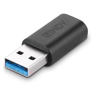 Lindy 41904 kabel k&oslash;nsskifter USB 3.2 Type A USB 3.2 Type C Sort