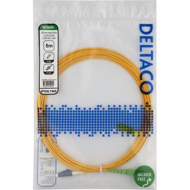 Deltaco LCSC-5-SUA InfiniBand og fiberoptisk kabel 5 m LC SC Gul