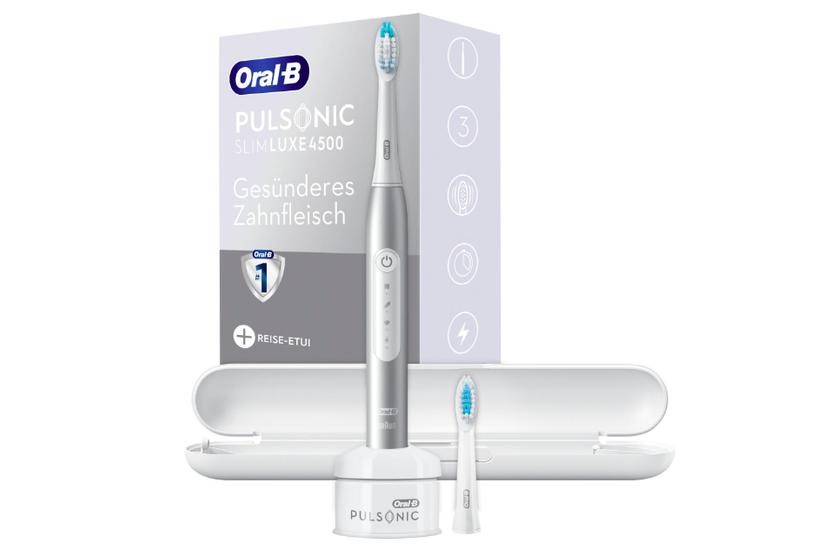 Oral-B Pulsonic Slim Luxe 4500 Voksen Sonisk tandbørste Platin