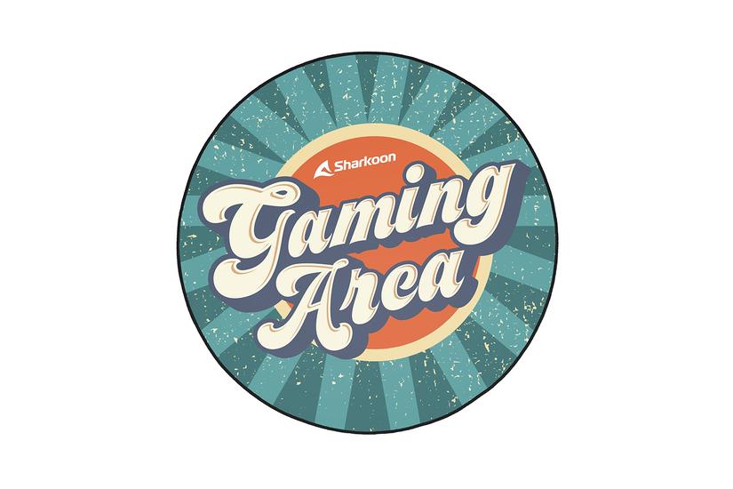 Sharkoon SKILLER SFM11 Gaming Area - stolmatta - rund - 120 cm - gul, gr&ouml;n