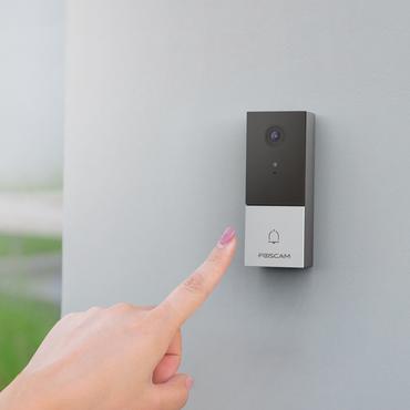 Foscam VD1 video samtalesystem 4 MP Sort, Sølv