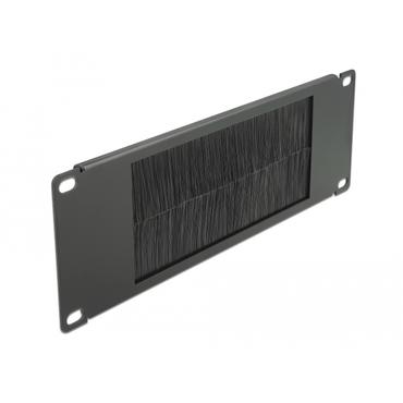 Delock Cable Management Brush Strip - stativkabeladministrationspanel med børste - 2U - 10"