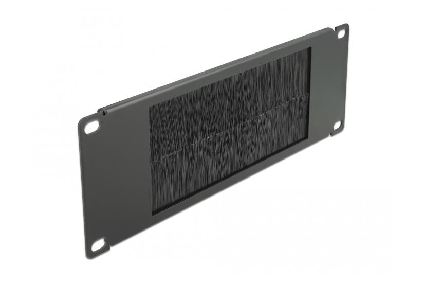 Delock Cable Management Brush Strip - stativkabeladministrationspanel med børste - 2U - 10"