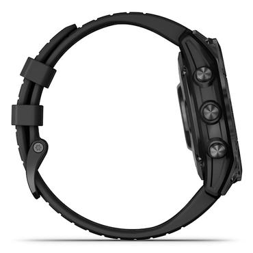 Garmin fēnix 7 Pro Solar - skiffergr&aring; - sportklocka med band - svart - 32 GB