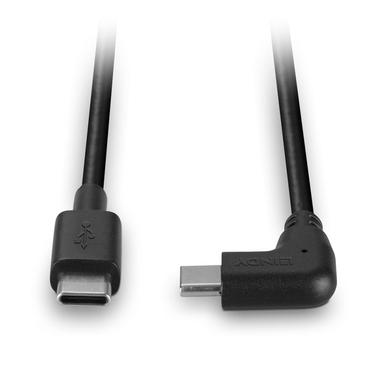 LINDY USB 2.0 Typ C Kabel, 90&Acirc;&deg; gewinkelt 1m