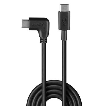 LINDY USB 2.0 Typ C Kabel, 90&Acirc;&deg; gewinkelt 1m