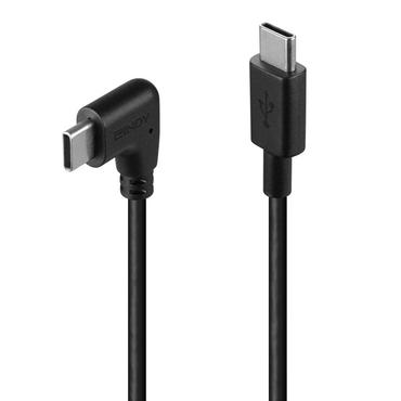 LINDY USB 2.0 Typ C Kabel, 90&Acirc;&deg; gewinkelt 1m