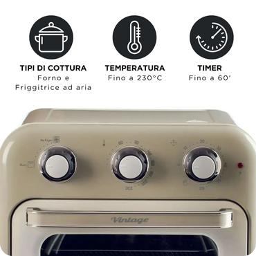 Ariete Vintage Air Fryer Mini- ofen beige