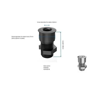 Cable Through Desk Solution