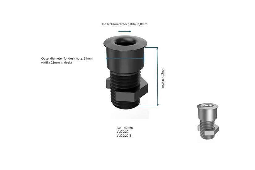 Cable Through Desk Solution