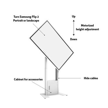 Multibrackets M Motorized Floormount Flip 2 ställ - för LCD-monitor/kamera - vit