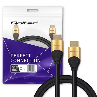 Qoltec GOLD - HDMI-kabel med Ethernet - 1 m