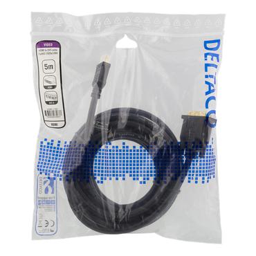 DELTACO HDMI-115D - adapterkabel - HDMI / DVI - 5 m