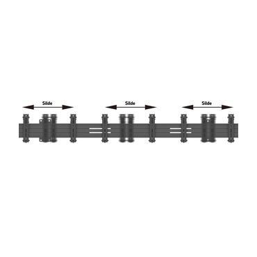 Multibrackets PRO Series M Wallmount Pro MBW3U Tilt 200 - konsol - för 3 LCD-bildskärmar - svart