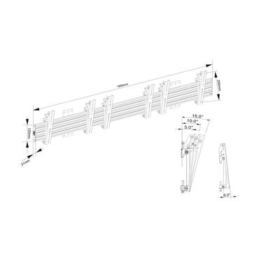 Multibrackets PRO Series M Wallmount Pro MBW3U Tilt 200 - konsol - för 3 LCD-bildskärmar - svart