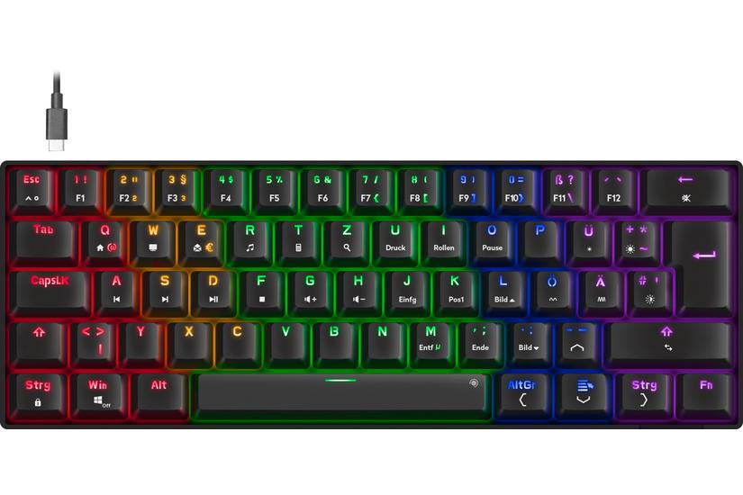 SPEEDLINK SL-670015-BK tastatur Spil USB QWERTZ Tysk Sort