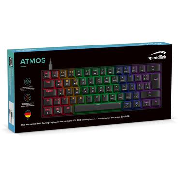 SPEEDLINK SL-670015-BK tastatur Spil USB QWERTZ Tysk Sort